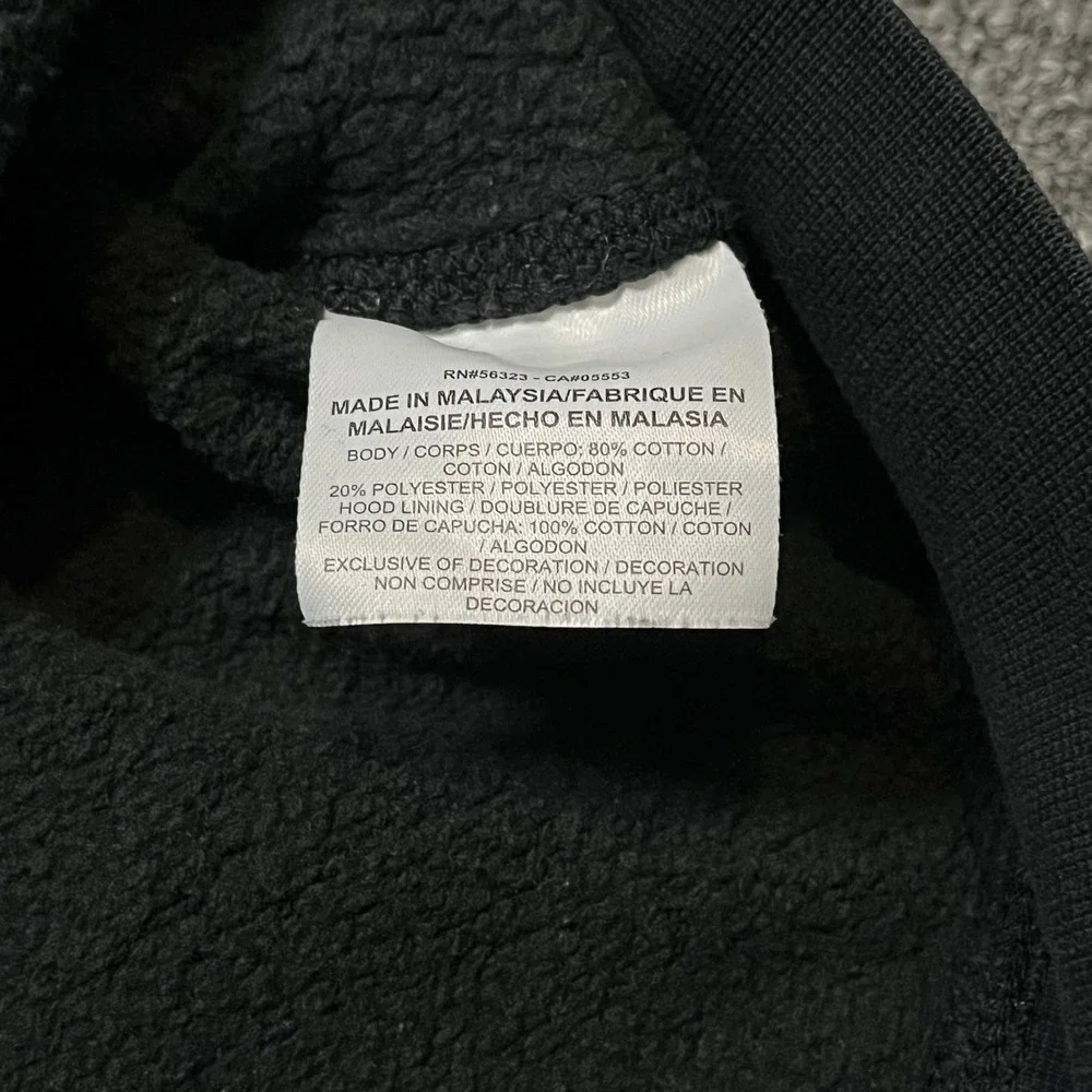 Nike Hoodie‎ Small Black Grey Spellout Logo Pullover Sweatshirt Pocket